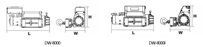 DW-8000(i)电动绞盘结构尺寸图