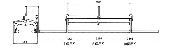 三木CU-KE型混凝土吊具结构尺寸图片