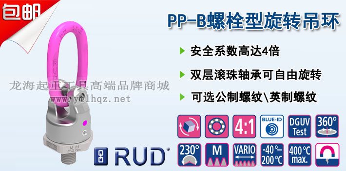 PP-B螺栓型旋转吊环图片