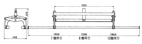 CU-KA型混凝土制品夹具尺寸图