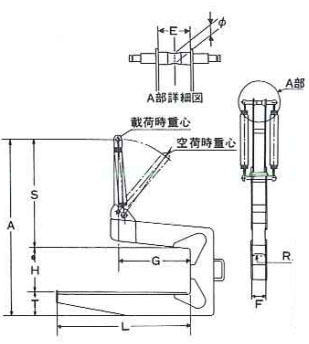 CH型鹰牌钢卷线圈吊具尺寸图