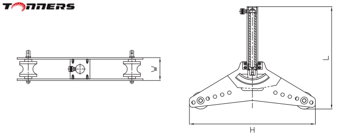 DBP型液压弯管器尺寸图